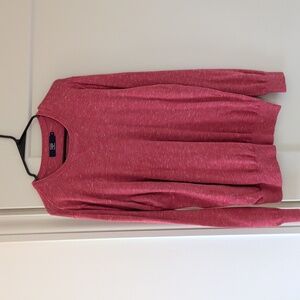 J. Crew Heathered Red Cotton Sweater